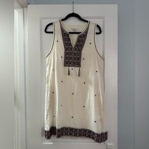 Madewell dress size 12 cross stitched pattern w/ pockets